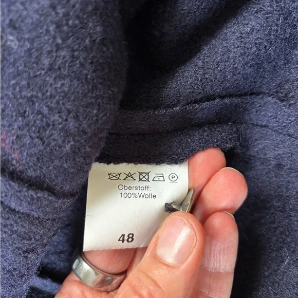 Moser Austria Boiled Wool Trachten Jacket Navy EU 48 Salzburg NWT - Picture 7 of 12